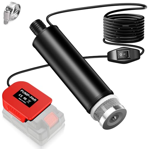 Wasser Pumpe Sumpf Pumpe for Parkside 20V Akku, Tauchpumpe für Campingwannen, Garten, Wohnmobil, Teichentwässerung, Baustellen(KEIN Akku)