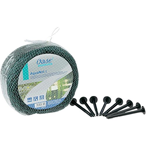 OASE 53751 Aquanet Teichnetz 1 - schützt Teiche vor Blättern und Laub, Verwendung als Vogelschutznetz an Bäumen und Sträuchern, Teichgröße bis max. 3 x 4 m, Rot